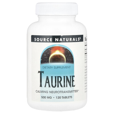 소스 네츄럴 Source Naturals Source Naturals, <b>타우린</b>, <b>500mg</b>, 120정