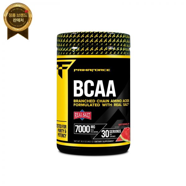 <b>PrimaForce</b> <b>프리마포스</b> BCAA 파우더(수박) - 7000mg 2:1:1 BCAAs <b>운동 후</b>  462g  1개