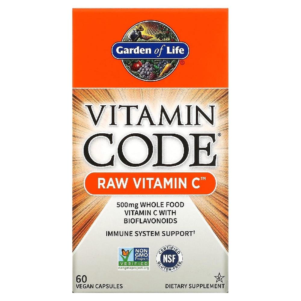 가든오브라이프 비타민 코드 <b>RAW 비타민C 500mg</b> 베지 캡슐 60정