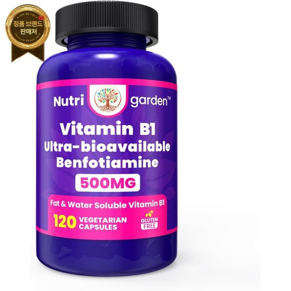 NoMiLu 초생체 이용 가능한 지방 및 수용성 비타민 <b>B1500mg</b> 건강한 포도당 대사 유지에 도움을 주는 비건