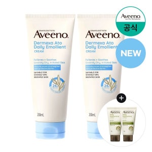 아비노 NEW 아비노 더멕사 아토 에몰리언트 바디 크림 200ml x2 +(증)데일리로션30gx2개
