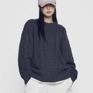 [아크메드라비] LOW GAUGE CABLE KNIT (2COLOR) 24FW-TP-KN-EC-LCK