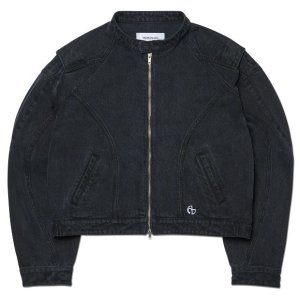 노매뉴얼 T.I.D 라이더 자켓 T.I.D RIDER JACKET - WASHED BLACK