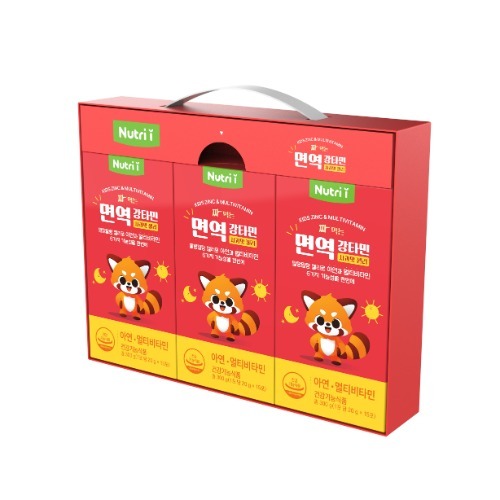 <b>뉴트리</b>아이 <b>면역</b>강타민 어린이 영양제 비타민B 아연 강황 커큐민 젤리 선물세트(15포X3)