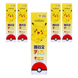 페리오 페리오 키즈 3단계 치약 피카츄 5개 75g