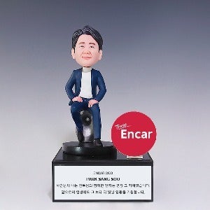 커스텀피규어 3d프린터 부모님감사패피규어 (아크릴소) IM777(Navy)