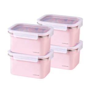 락앤락 [본사] 컬러스텐 코지 2L 4P set (미스티로즈/세이지그린)