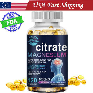 Magnesium Citrate 500mg Capsules Super <b>Strong</b> Effective Vegan 120 Pills 725509