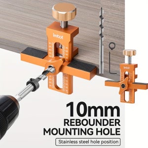 IMBOT 캐비닛 도어 설치 클램프, 2-in-1 캐비닛 설치 위치 지정 도구, 다기능 조절 가능한 보조 위치 지정 도구, 알루미늄 합금 DIY 위치 지정 클램프, 무테 캐비닛 문