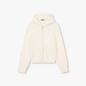 [자주] 여 헤어리 후드 집업 가디건 - 아이보리 (J114404205)