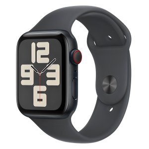 Apple 정품 2024 애플워치 SE 2세대 알루미늄 케이스  44mm  Cellular  미드나이트 / 미드나이트 스포츠 밴드  M/L MXGM3KH/A