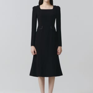 [잇미샤] [시즌오프]스퀘어넥 머메이드 원피스 [ITOAWOP840]