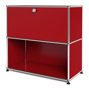 [해외] USM Haller 1x2 모듈 사이드보드 (상단 1 도어) [W750XD350XH(350+350)] 8744637366617 | 패널 색상: 골든 옐로우 [RAL 100