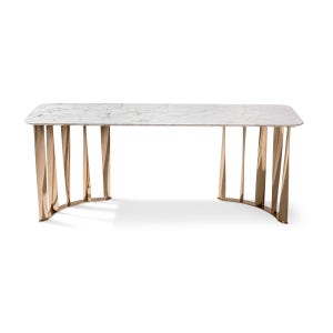 Cassina 보볼리 - 마블 탑 콘솔 테이블 테이블 위드 반원 베이스 8775235338585