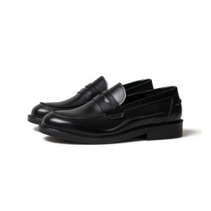 [페니플레이트] 남성 올블랙 로퍼 로우 men black loafer low