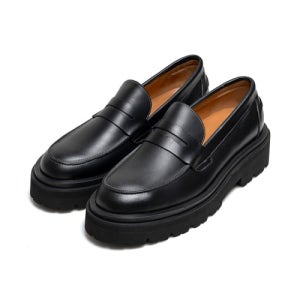 [페니플레이트] 남성 올블랙 로퍼 하이 men black loafer high