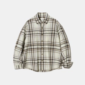 [다이아몬드 레이라] (Diamondlayla) Down Button Collar Point Creamy Check Shirt S153