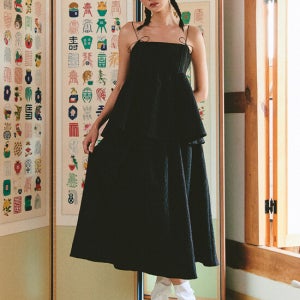 가니송 Bridal Camellia Bloom Two-Piece_Black