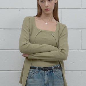 [티메이커] 스퀘어넥 가디건 & 나시 SET OL RAE4EC2701OL