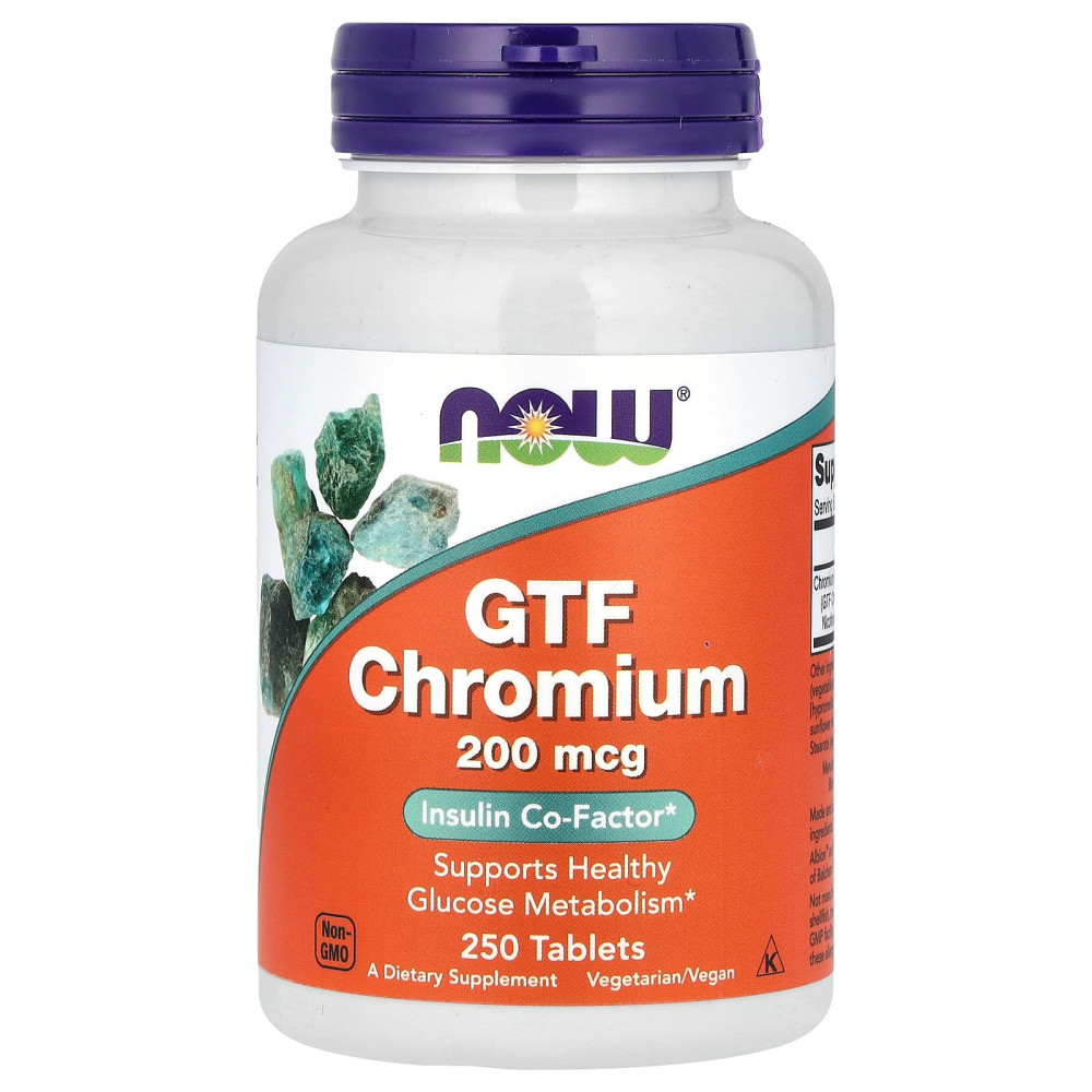 <b>Now Foods</b> GTF Chromium <b>나우푸드</b> GTF <b>크롬</b> 200mcg 250정  1개