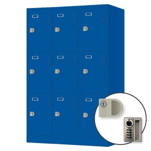 9인 컬러 철제 사물함 3열3단 사무실 학교 학원 탈의실 DL