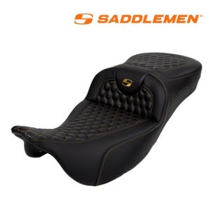 새들맨 할리데이비슨 로드소파 시트 허니콤 골드스티치 Extended Reach (08-23 로드킹, 스트리트/일렉트라 글라이드)