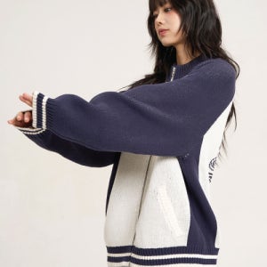 [벤힛] Astral 레글런 니트집업 BLACK