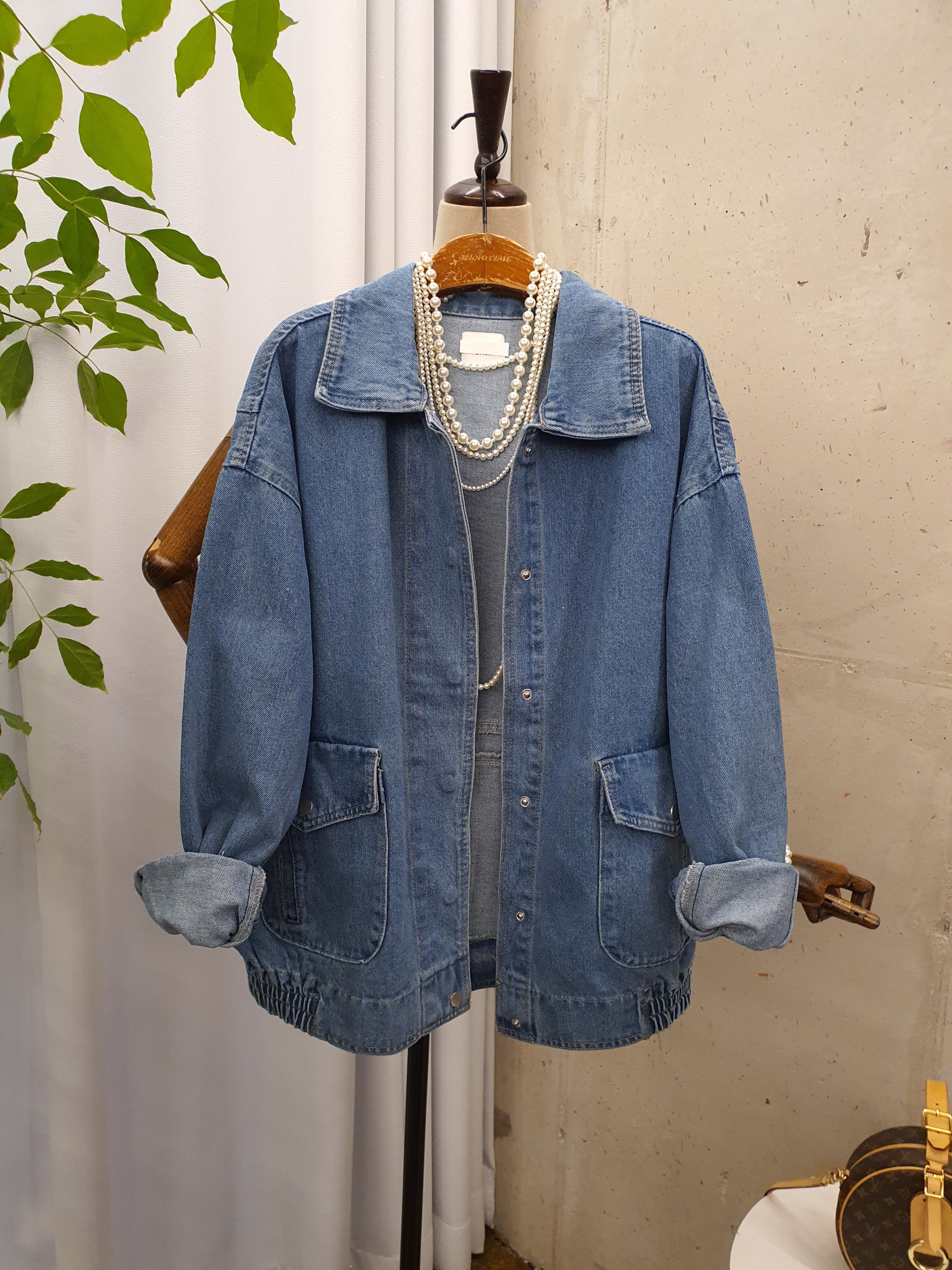 가을신상 모노 6011 아웃 포켓 밴딩 카라 긴팔 청자켓