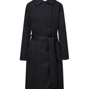 헤지스 여성 24FW BEST논퀼팅 체크안감 롱 중량 구스다운 점퍼 네 HSJU4D910N2