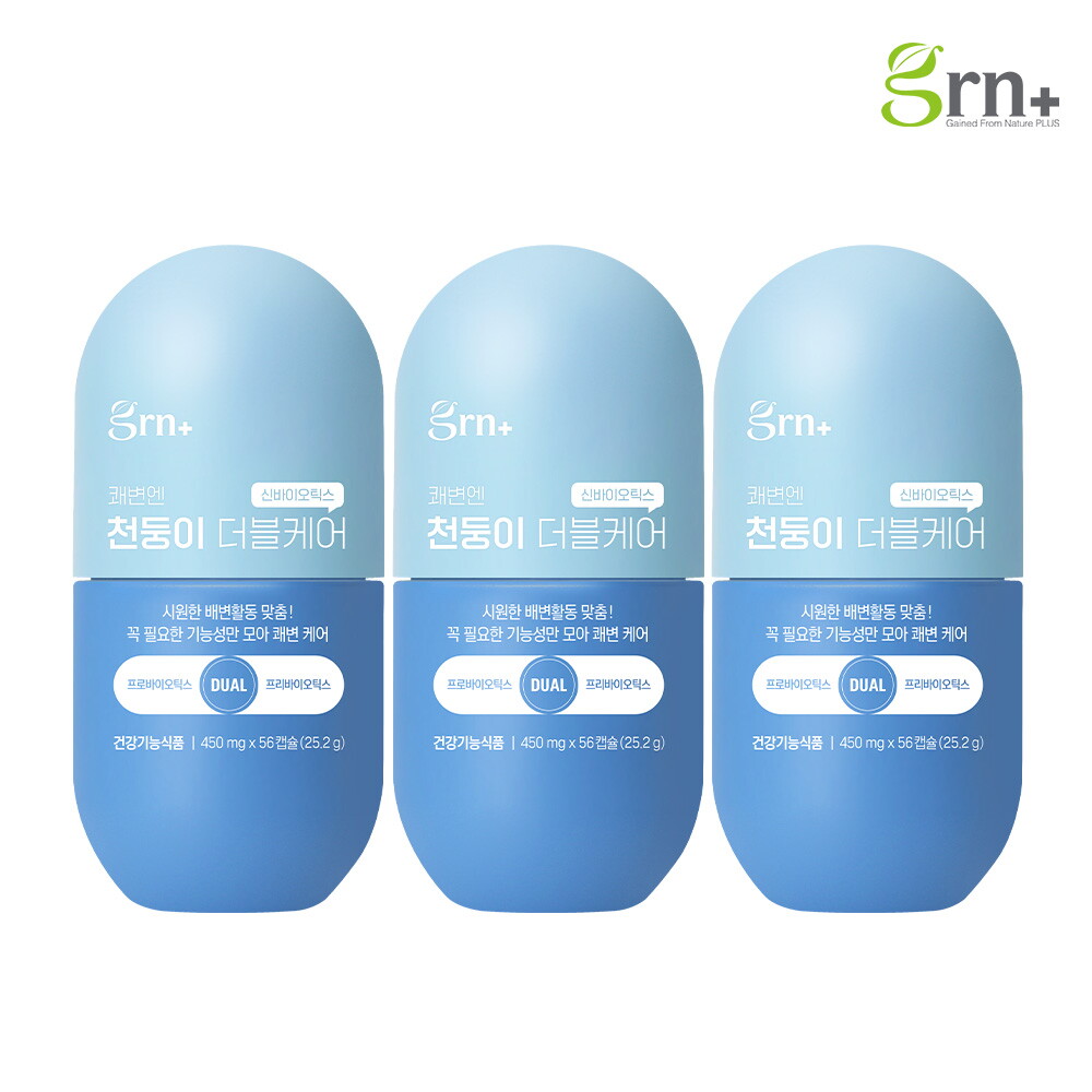 [<b>지알앤</b>] GRN 시즌3 천둥이 쾌변 유산균 더블케어 3EA