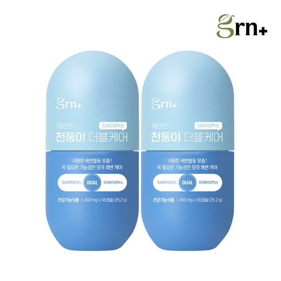 <b>GRN 프로바이오틱스</b> 생유산균 쾌변엔 천둥이 더블케어 1+1 (14+14일분)