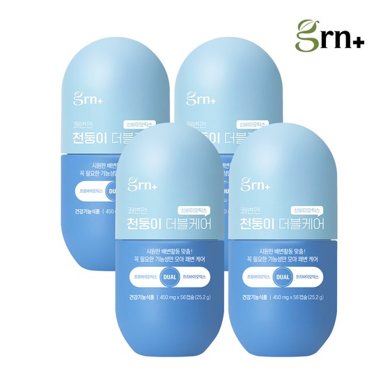 <b>GRN 프로바이오틱스</b> 생유산균 쾌변엔 천둥이 더블케어 2+2 (28+28일분)