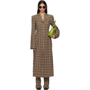 아크네 스튜디오 코트 A90620 AF4 BEIGE BROWN 여성 242129F059005