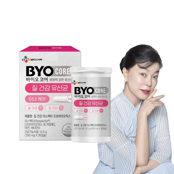 [씨제이제일제당] 바이오코어 <b>질</b> 건강 유산균 1박스(350mg x30캡슐) 1개월분
