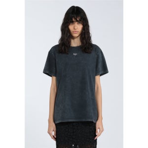 [넘버투애니원][N21]마블링 페이드 면 티셔츠(N2TAA24003BKX)