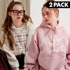 [더블유브이프로젝트][2PACK] 럭키 후드 4종 + 퓨어 딜라이트 후드 4종 (JIHD7747+MJHD7753)