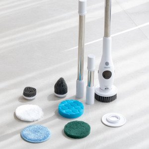 휴빅 휴빅 무선 욕실 청소기  주방 화장실 회전 타일 바닥 전동 브러시 자동 청소솔  HB-2150W 3종브러시+4종패드