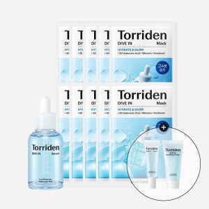 토리든 [2종세트] 다이브인 히알루론산 세럼 50ml+[NEW] 다이브인 마스크 10매+(다이브인 세럼 10ml+수딩크림 20ml)