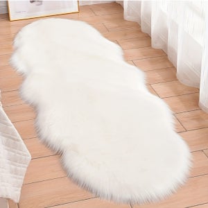 울트라-소프트 인조 퍼 지역 러그 - 플러시, 세탁기 사용 가능한 거실, 침실 및 홈 데코용 카펫 - 완벽한 크리스마스 선물, 거실용 러그