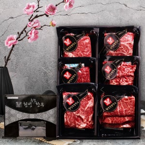 횡성 한우 1등급 등심 정육 선물세트 1.2kg (등심 2팩+불고기 2팩+국거리 2팩)