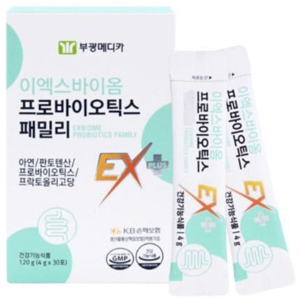 <b>이엑스</b>바이옴 <b>프로바이오틱스</b> 모유유래유산균 신바이오틱스  4개  120g