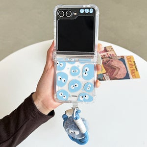 [TC] 힌지보호 범퍼 젤하드 케이스[먼지몽 와글와글+로프스트랩] Z플립7 7FE 6 5 4