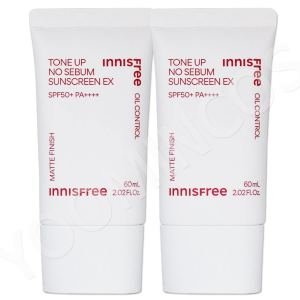이니스프리 1+1/이니스프리 톤업 노세범 선스크린 60ml(신형) EX