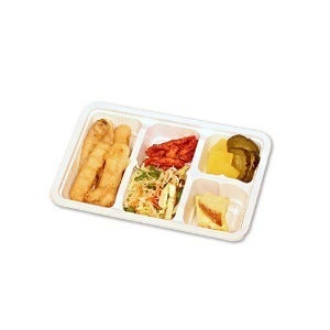 [한정판매] 도시락용기 4칸 백색 (뚜껑별도) JB 005,일회용도시락,일회용품 쇼핑몰