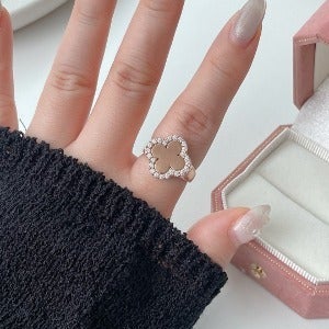 14k/18k 클로버 블링 반지