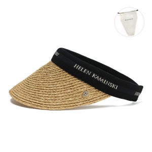 헬렌카민스키 비앙카 바이저햇 라피아햇 썬캡 가을 내추럴 블랙로고 BIANCA-NB105