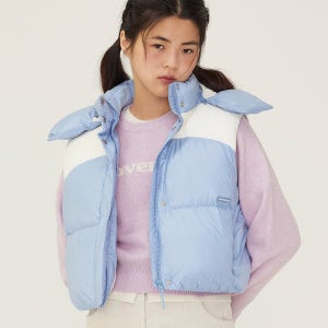 RDS 우먼 씨빅 후드 다운 베스트 Light Blue