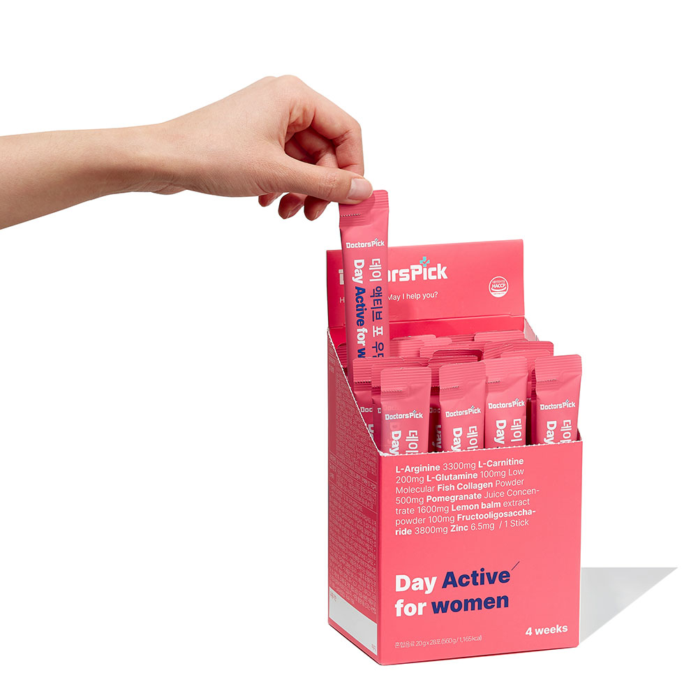 [<b>닥터스픽</b>] 데이 액티브 포 우먼 <b>아르기닌</b> 아연 프리바이오틱스 아미노산  280g  6박스