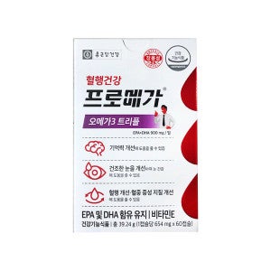 종근당건강 종근당건강 프로메가 오메가3 트리플 장용성 캡슐 654mg x 60캡슐 3박스(3개월분) HI
