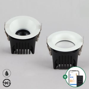 LED IOT 베르 COB 방습 매입등 12W 타공75mm / 욕실용매입등 플리커프리조명 스마트매입등 리모컨조명